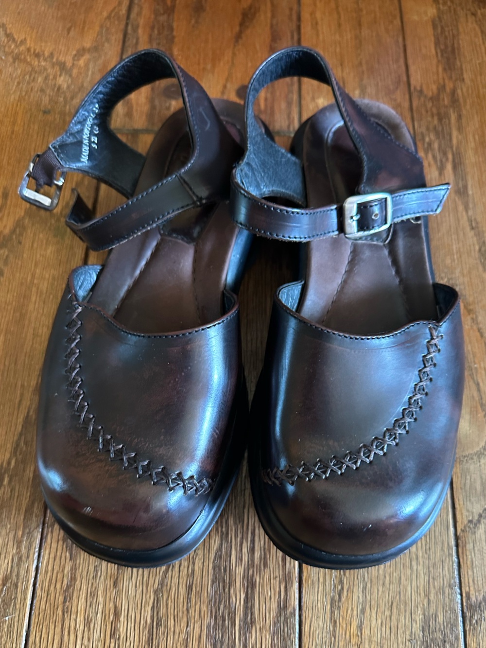 Dansko Brown Mary Jane Shoes with Buckle Strap, size 37